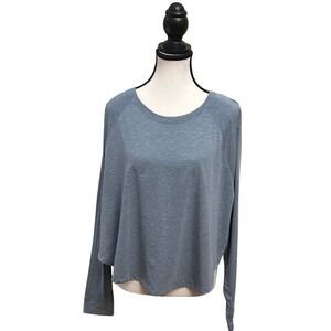 All in Motion XXL Long Sleeve Athletic Top Thumbholes Gray Women's‎